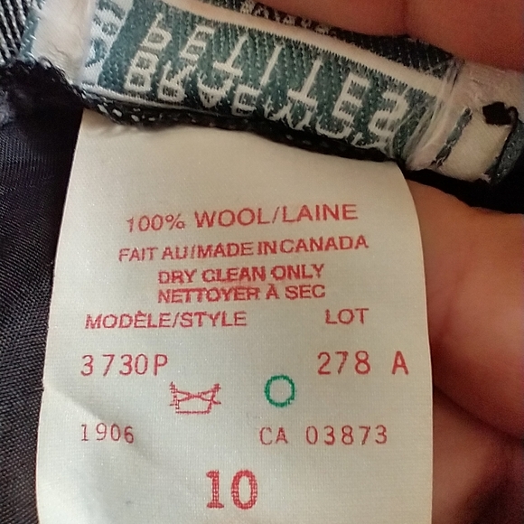 Vintage Academia 100% Wool Breamar High Waisted Pleated Plaid Lined Trousers S 6 - Picture 9 of 11